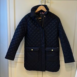 Joules size 2 lovely quilted coat navy
